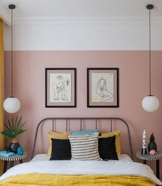 coral bedroom colorful interiors - color trends