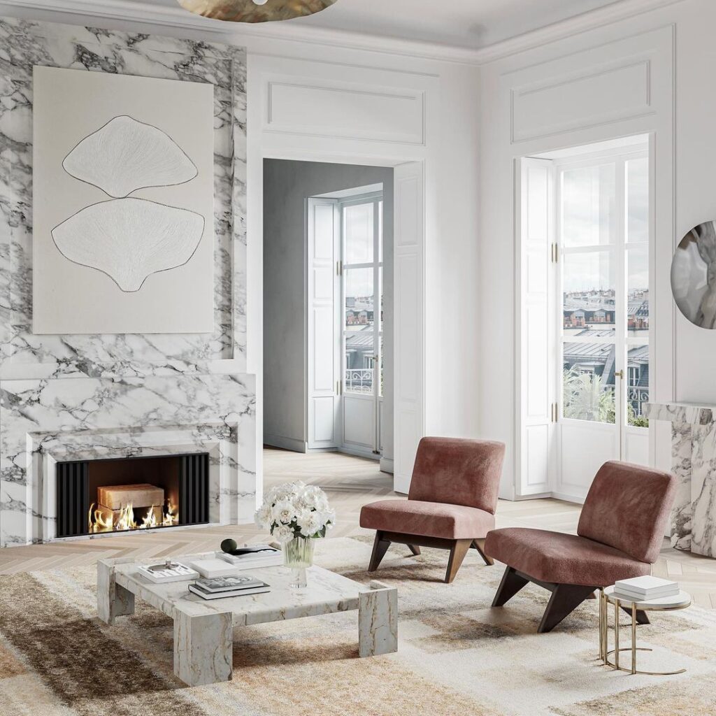 Living room marble
