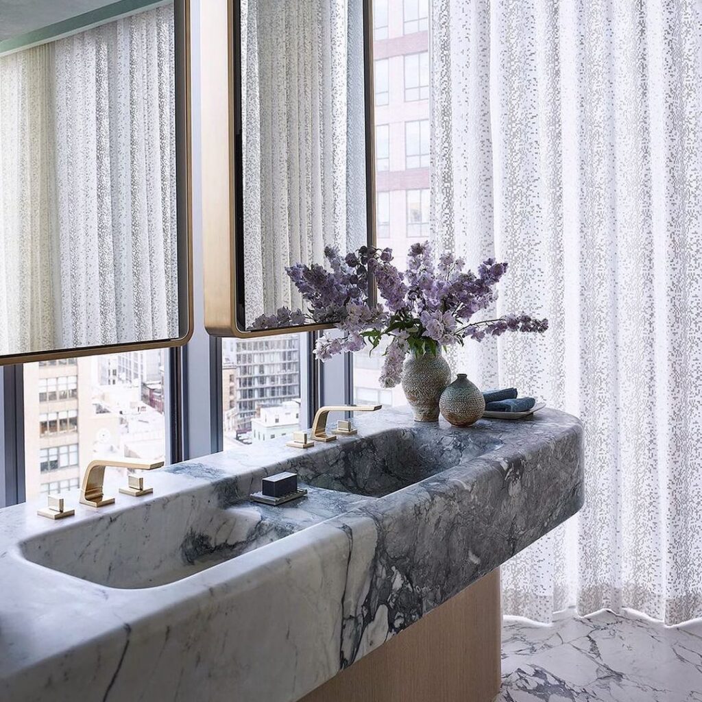 Modern bathroom marble