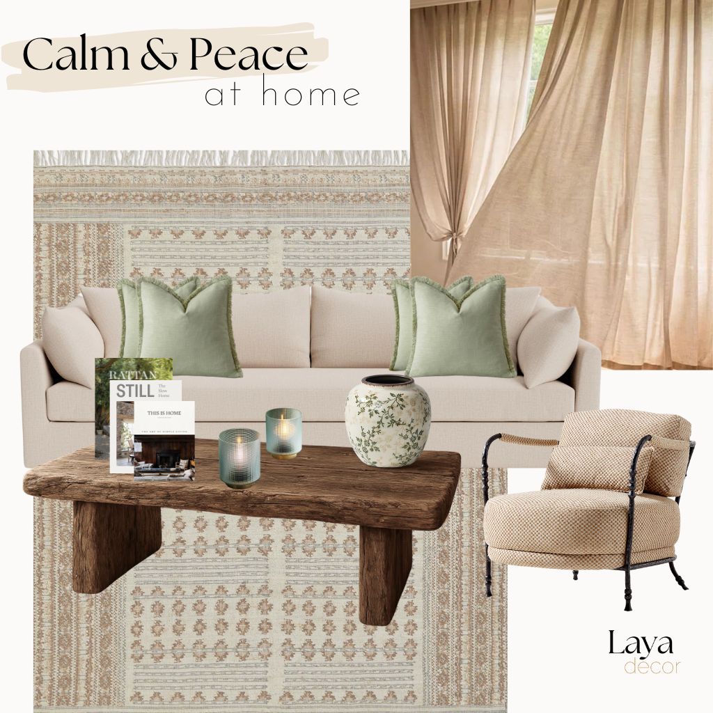 calming living room décor